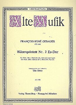 Francois-Réné Gébauer Notenblätter Quintett Es-Dur Nr.2