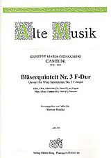 Giuseppe Maria Gioaccino Cambini Notenblätter Quintett F-Dur Nr.3