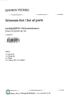 Giuseppe Sammartini Notenblätter Weihnachtskonzert op.5,6