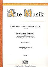 Carl Philipp Emanuel Bach Notenblätter Konzert d-Moll Wq22