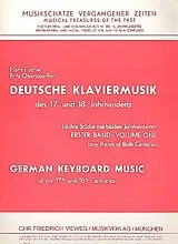  Notenblätter Deutsche Klaviermusik des 17. und 18. Jahrhunderts Band 1