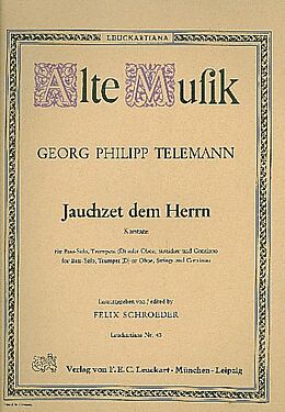 Georg Philipp Telemann Notenblätter Jauchzet dem Herrn