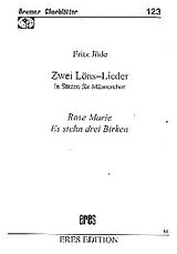 Fritz Joede Notenblätter 2 Loens-Lieder für Männerchor
