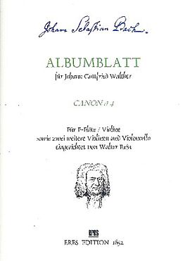 Johann Sebastian Bach Notenblätter Albumblatt für Johann Gottfried Walther