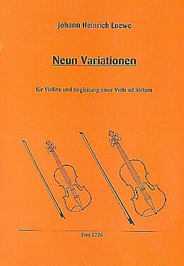 Johann Heinrich Löwe Notenblätter 9 Variationen op.4 für Violine und