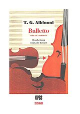 Tomaso Albinoni Notenblätter Balletto (Suite)
