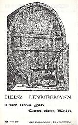Heinz Lemmermann Notenblätter Für uns gab Gott den Wein
