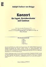 Adolph Freiherr von Knigge Notenblätter Konzert F-Dur
