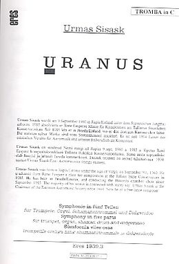 Urmas Sisask Notenblätter Uranus