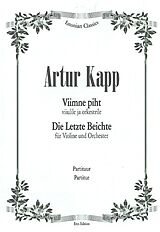 Artur Kapp Notenblätter Die Letzte Beichte