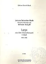 Johann Sebastian Bach Notenblätter Largo aus dem Klavierkonzert