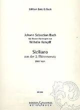 Johann Sebastian Bach Notenblätter Siciliano aus der 2. Flötensonate BWV1031