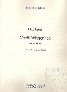 Max Reger Notenblätter Mariä Wiegenlied op.76,52