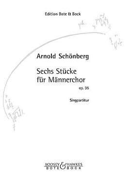 Arnold Schönberg Notenblätter 6 Stücke op.35