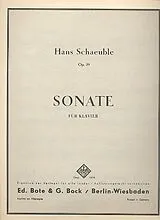 Hans Schaeuble Notenblätter Sonate op.39