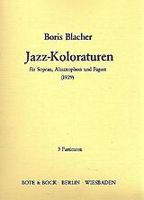 Boris Blacher Notenblätter Jazz-Koloraturen