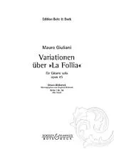 Mauro Giuliani Notenblätter Variationen über La Folia op.45