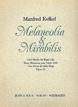 Manfred Kelkel Notenblätter Melancolia und Mirabilis op.23