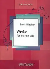 Boris Blacher Notenblätter Werke