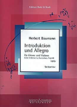 Herbert *1925 Baumann Notenblätter Introduktion und Allegro