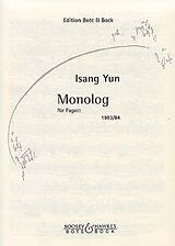 Isang Yun Notenblätter Monolog