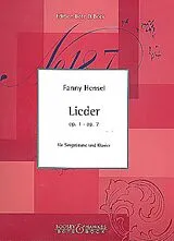 Fanny (Mendelssohn) Hensel Notenblätter Lieder op.1 und op.7