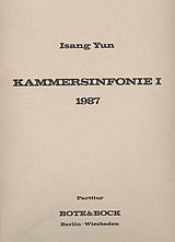 Isang Yun Notenblätter Kammersinfonie Nr.1