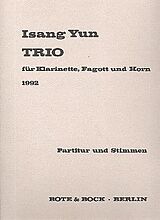 Isang Yun Notenblätter Trio