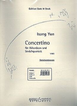 Isang Yun Notenblätter Concertino