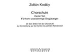 Zoltan Kodaly Notenblätter Chorschule Band 4