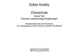Zoltan Kodaly Notenblätter Chorschule Band 4