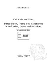 Carl Maria von Weber Notenblätter Introduktion, Thema und Variationen