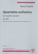 Hans Franke Notenblätter Quartetto eufonico op.841 für