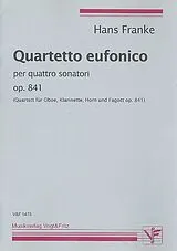 Hans Franke Notenblätter Quartetto eufonico op.841 für