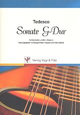 Tedesco Notenblätter Sonate G-Dur für Mandoline