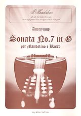 Anonymus Notenblätter Sonata G-Dur Nr.7 per mandolino