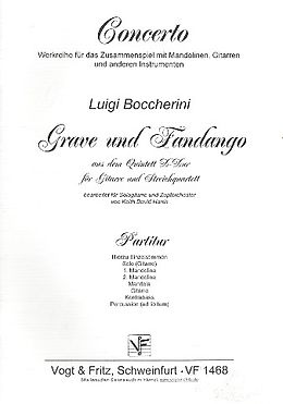 Luigi Boccherini Notenblätter Grave und Fandango für Gitarre