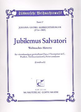 Johann Georg Albrechtsberger Notenblätter Jubilemus salvatori