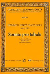 Heinrich Ignaz Franz von Biber Notenblätter Sonata pro tabula - für