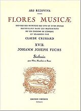 Johann Joseph Fux Notenblätter Sinfonia pour flûte, hautbois et basse