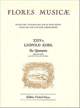 Leopold Kohl Notenblätter 6 Quartette op.3 Band 1 (Nr.1-3)