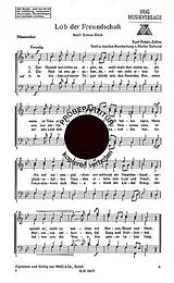 Karl Friedrich Zelter Notenblätter Lob der Freundschaft für Männerchor