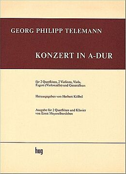 Georg Philipp Telemann Notenblätter Konzert A-Dur für 2 Flöten und