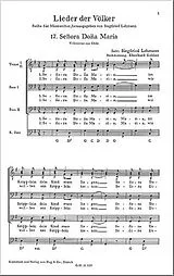 Siegfried Lehmann Notenblätter Senora Dona Maria