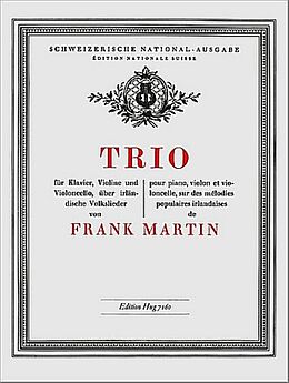 Frank Martin Notenblätter Trio über irländische Volkslieder