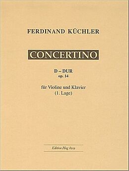 Ferdinand Küchler Notenblätter Concertino D-Dur op.14