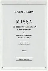Johann Michael Haydn Notenblätter Missa sub titulo Sti. Leopoldi