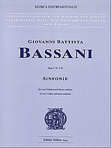 Giovanni Battista Bassini Notenblätter Sinfonie op.5,9-12 für 2 Violinen