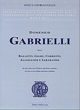 Domenico Gabrielli Notenblätter Balletti, Gighe, Correnti, Allemande