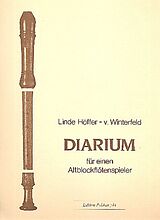 Linde Höffer von Winterfeld Notenblätter Diarium für Jeannette Tägliche
